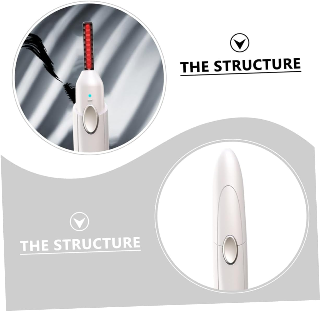 1Set USB Charging Electric Eyelash Curler Portable Eyelash Curling Clip for Home Makeup Convenient Temperature Control Natural Curling Effect