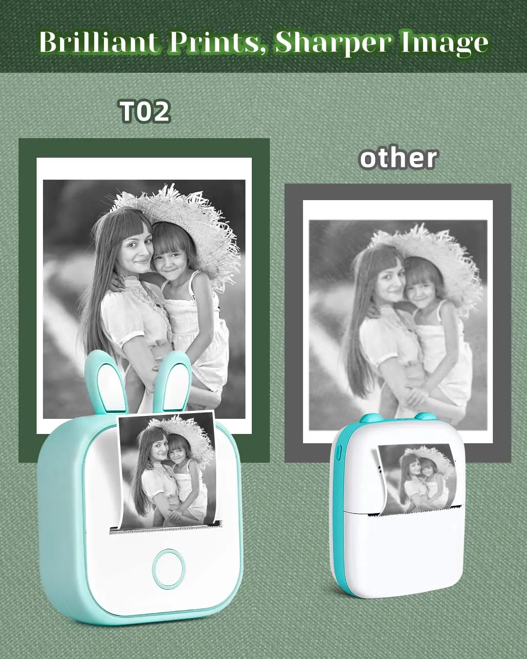 Phomemo T02 Wireless Thermal Printer: Portable Pocket Photo/Label/List Printer