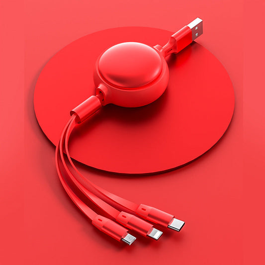 3-in-1 Retractable Charging Cable – Tangle-Free Travel Ready