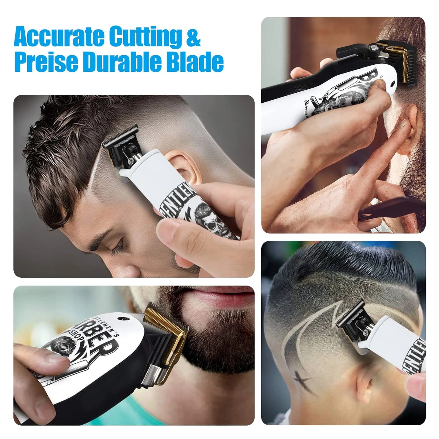 Hair Clippers & Trimmer T-Blade Cordless Hair Haircut Kist Sets, Hair Haircut with Ceramic Blade Rechargeable 2000Mah/1200Mah
