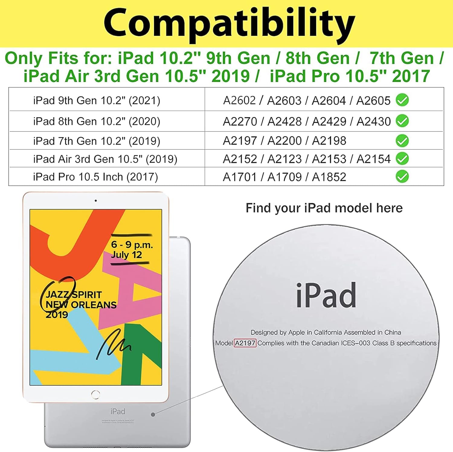 Shockproof Kids iPad Case with Handle for 10.2" (9th/8th/7th Gen), 10.5" Air/Pro: Lightweight & Convertible