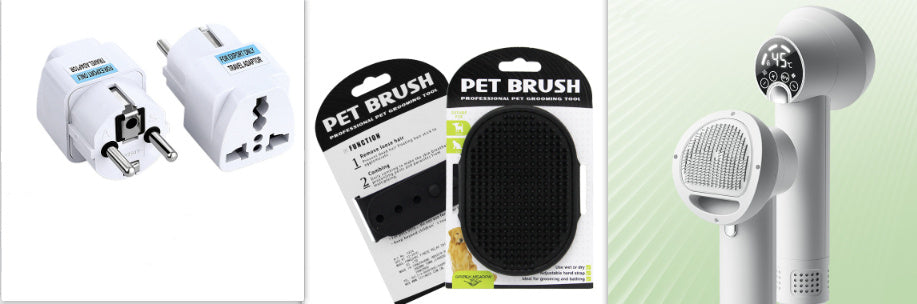 Smart Pet Hair Dryer - Silent Grooming Blow Dryer with Comb for Dogs & Cats (Safe & Gentle)