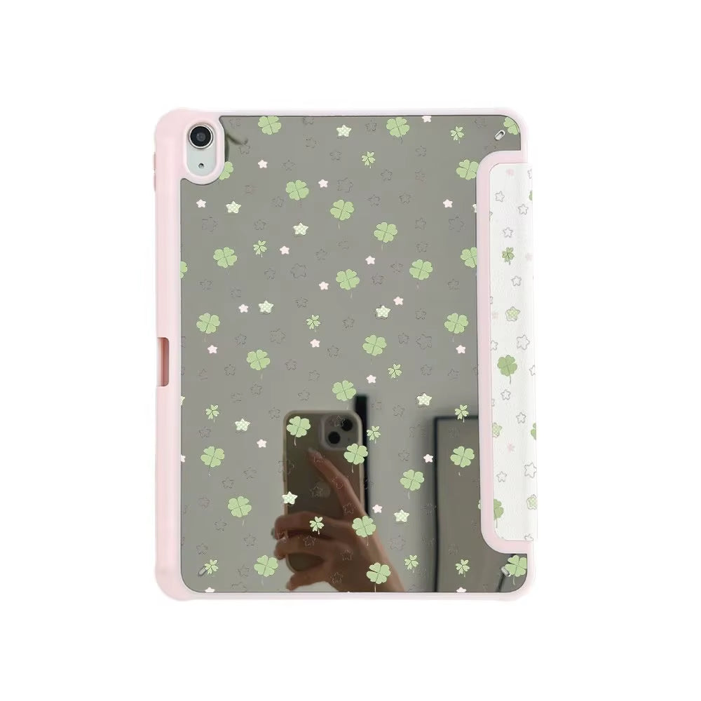 Lucky Four-Leaf Clover Smart Case for Ipad Air 6 Case Ipad 10Th Gen Air 5 4 10.9 Pro 11 12.9Inch Ipad 10.2 7Th 8Th 9Th 9.7 5/6Th