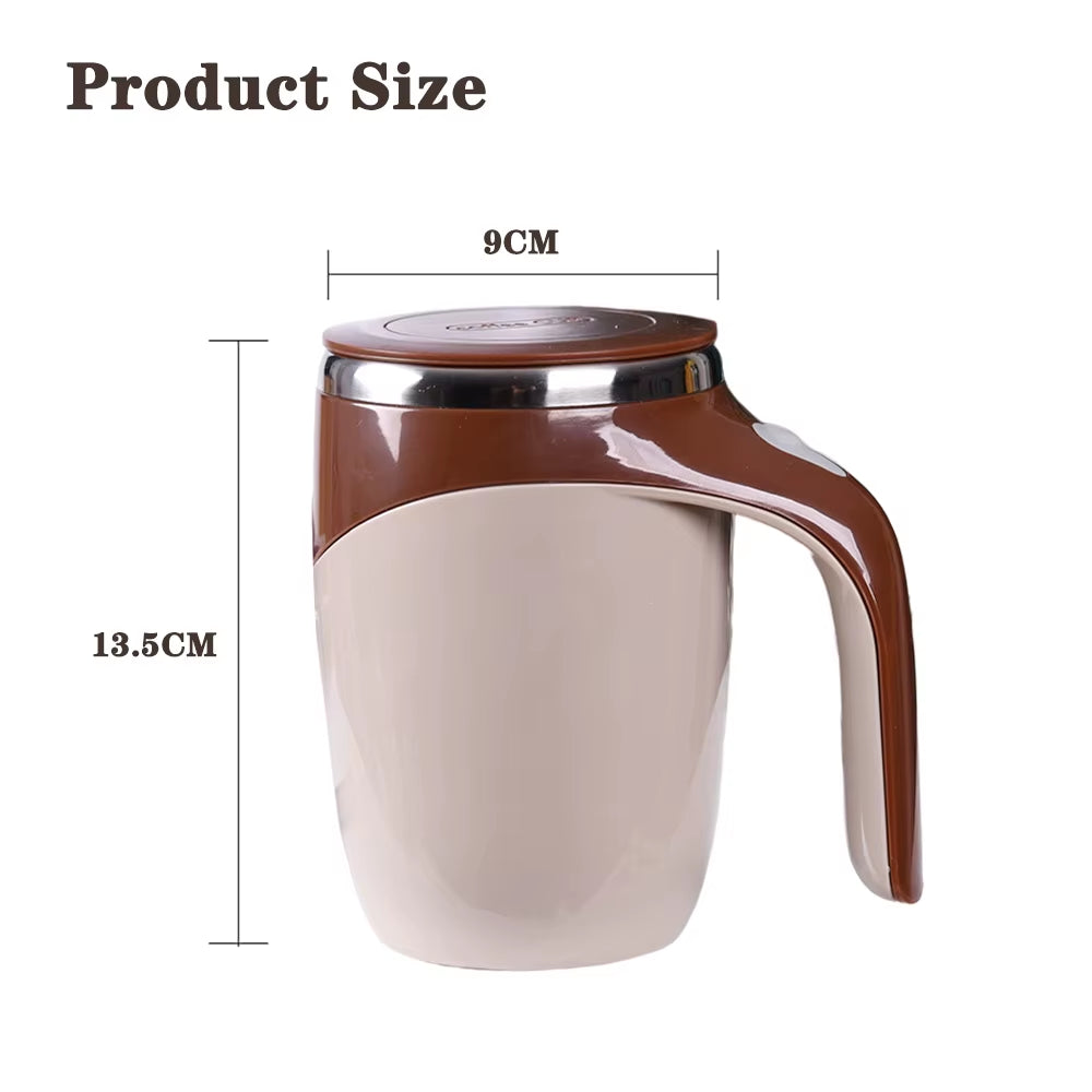 Smart Auto-Stirring Coffee Cup | Electric Magnetic Milk & Beverage Mixer | 304 Stainless Steel Design