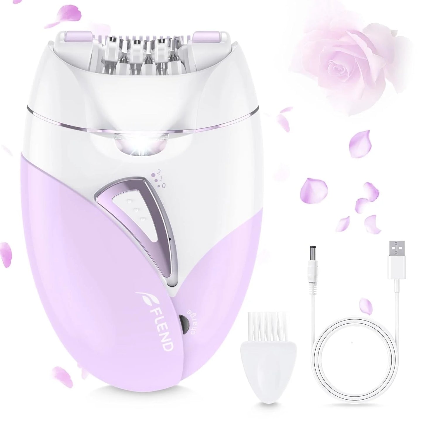 Hair Epilator Removal for Women, USB Rechargeable Hair Remover Electric Tweezers, Cordless Epilator for Women Face Hair Remover with Light,Hair Rmoval with Portable and Compact Design