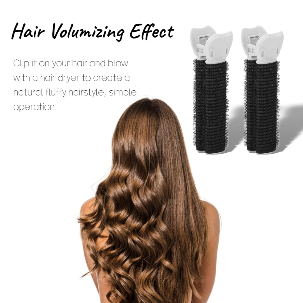 2 Pcs Volumizing Hair Root Clip, Hair Volume Curler Clips, Fluffy Hair Volumizing Clips, Hair Styling Tool for DIY Curly Hair(Black)