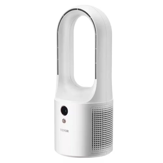 Desk Fan Bladeless 12.99 In. 6 Fan Speeds Tower Fan in White Portable Desk Fan USB Quiet Cooling Small