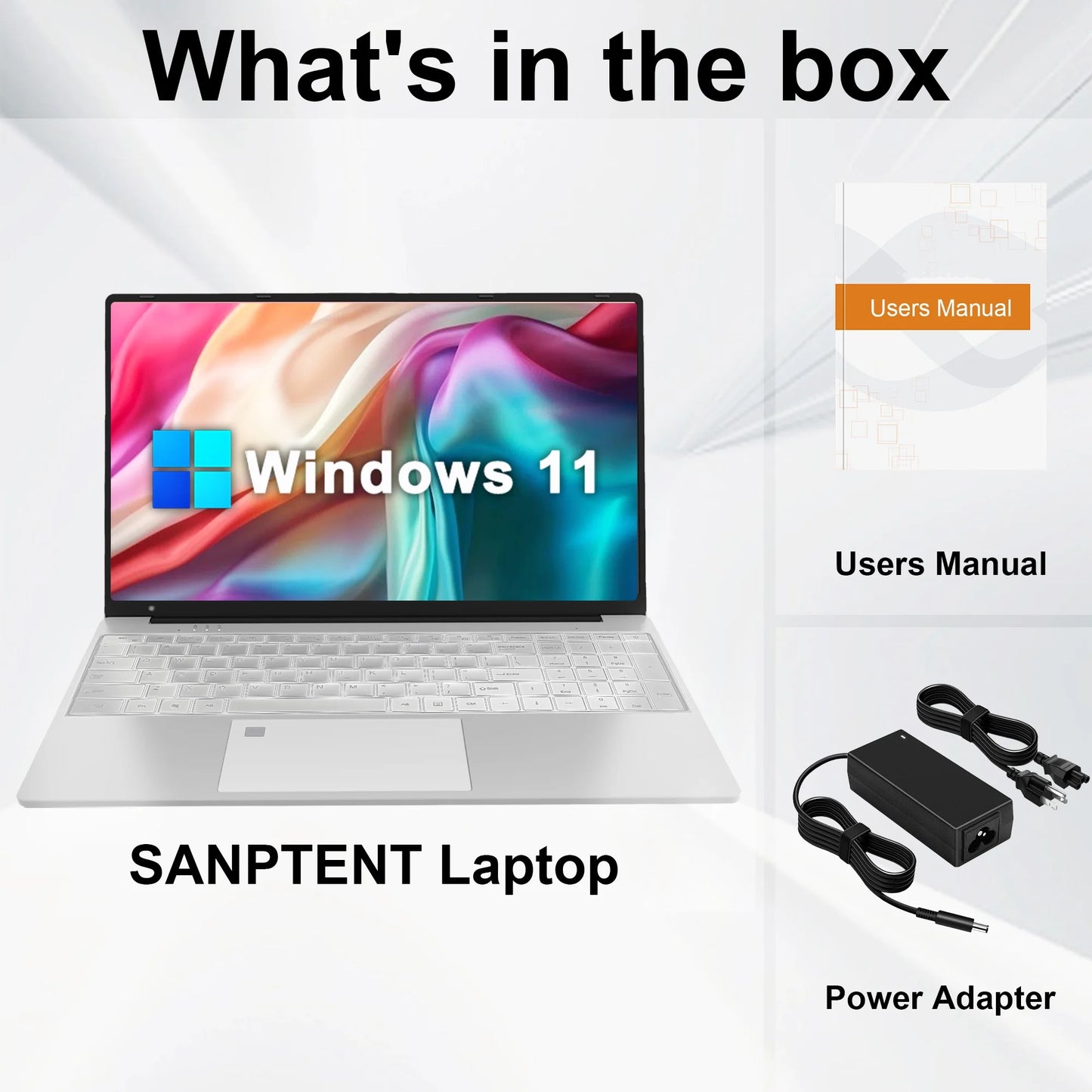 15.6 Inch 1080P FHD Laptop Computer 16GB RAM 512GB SSD with 4 Core Intel Celeron N5095, Fingerprint, Backlit Keyboard, Windows 11 Pro