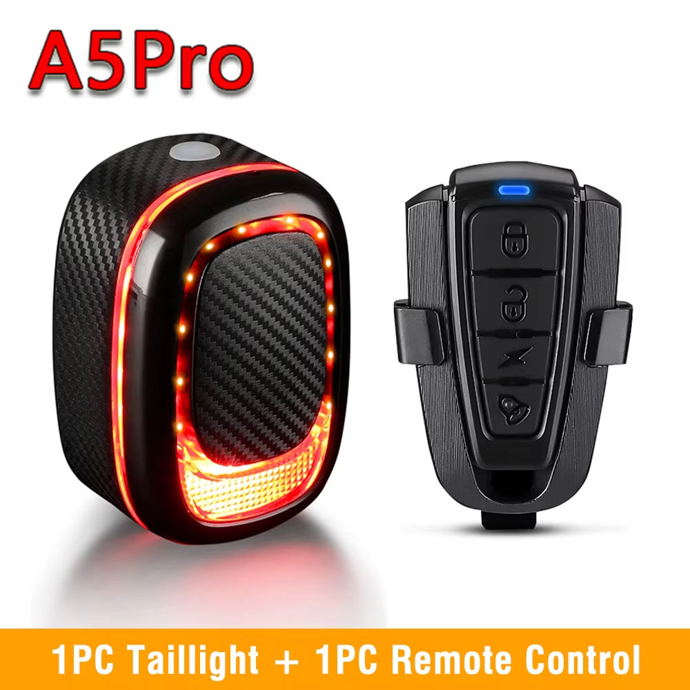 Anti-Theft Bike Alarm: Brake Light, Remote, Waterproof