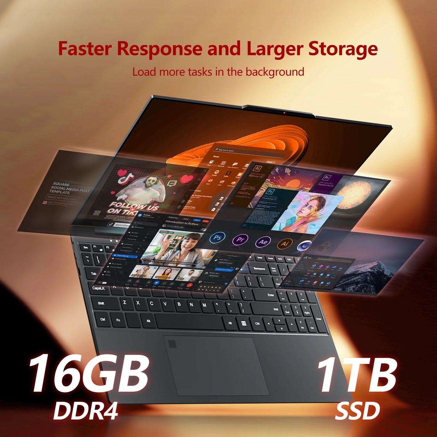 2025 Gaming Laptop,Narrow Bezel 15.4 Inch Laptop Computer with N150 Processor(Up to 3.6Ghz) 16GB RAM 1TB SSD FHD Premium Laptop,Wifi 5,BT 4.2,Fingerprint Unlocking,Backlit Keyboard, Win 11 Pro