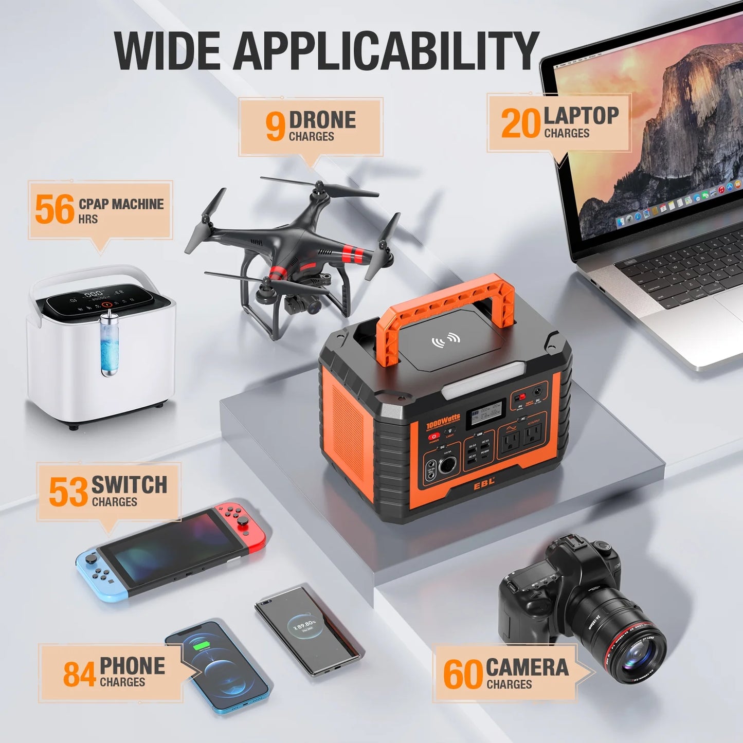 1000W Continuous Portable Power Station