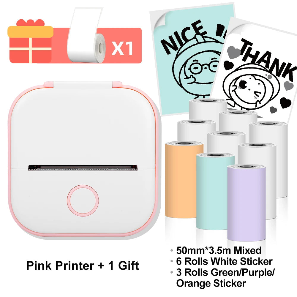 Phomemo T02 Wireless Thermal Printer: Portable Pocket Photo/Label/List Printer