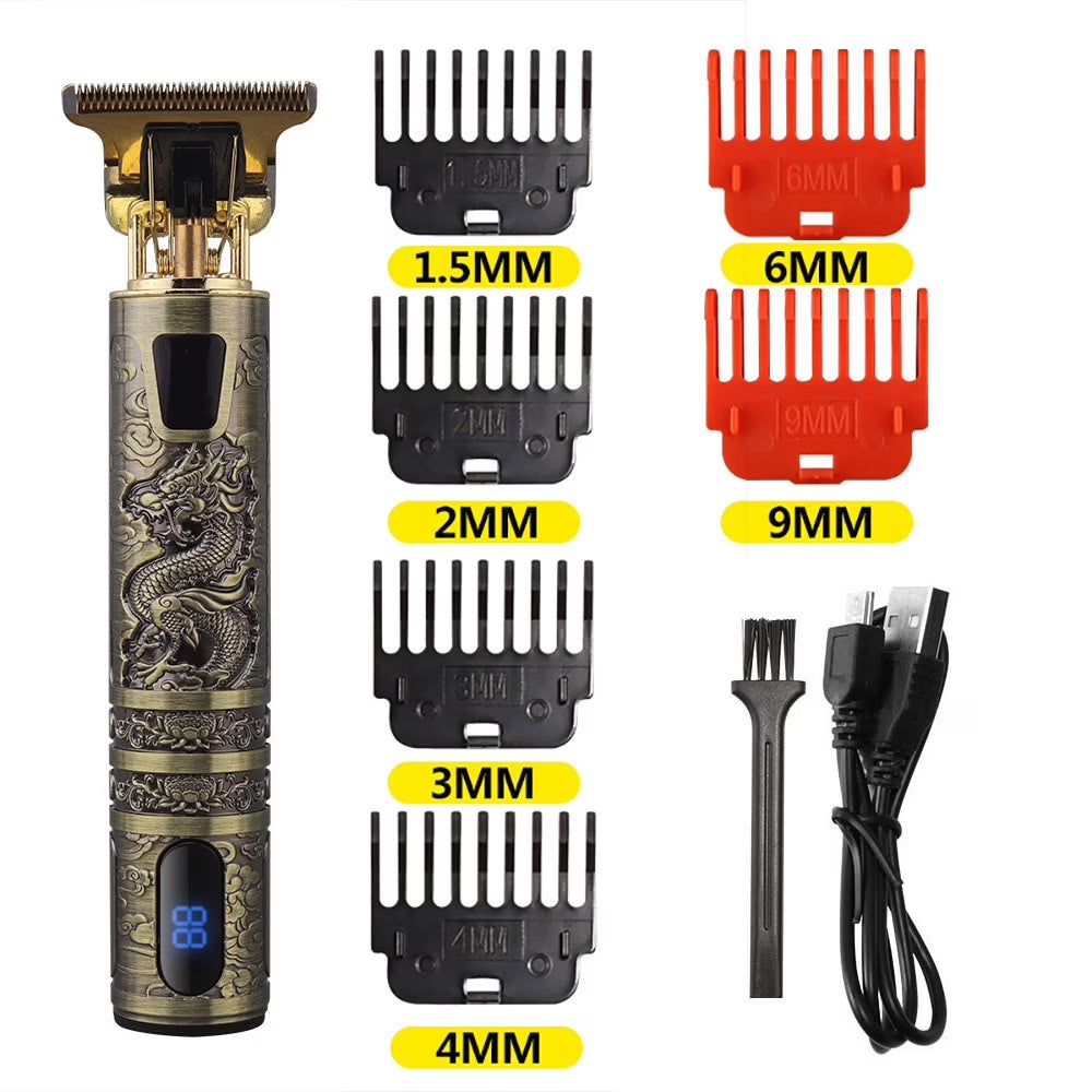 Hair Trimmer, Hair Clippers for Men Hair Cutting Professional Cordless Zero Gapped Hair Trimmer for Men Haircut Clipper Detail Beard Trimmer Shaver, USB Rechargeable LED Display