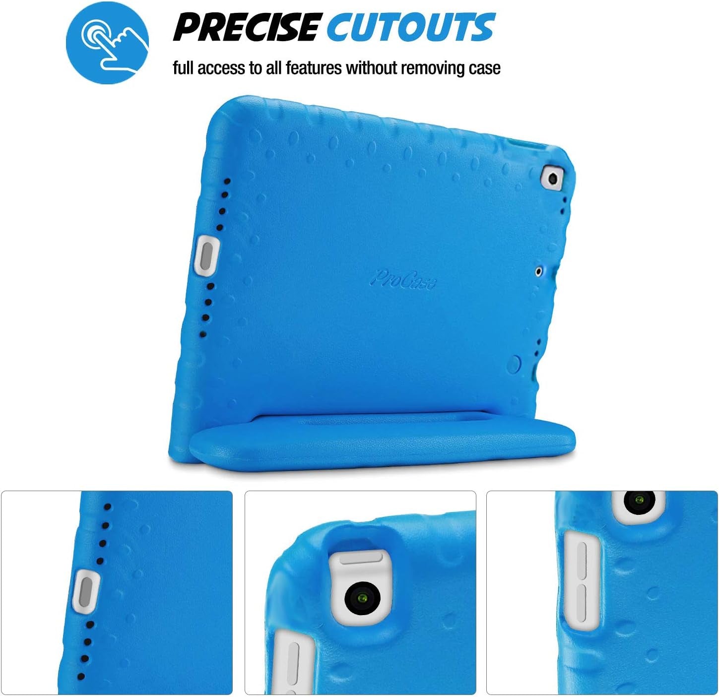 Shockproof Kids iPad Case with Handle for 10.2" (9th/8th/7th Gen), 10.5" Air/Pro: Lightweight & Convertible