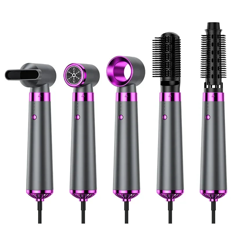 Hot Air Styler Comb 5 in 1 Hair Dryer Automatic Hair Curler Professional Hair Straightener for Household