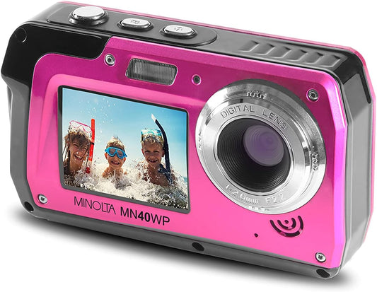 Minolta 48 MP Dual Screen Waterproof Digital Camera MN40WP