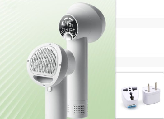 Smart Pet Hair Dryer - Silent Grooming Blow Dryer with Comb for Dogs & Cats (Safe & Gentle)