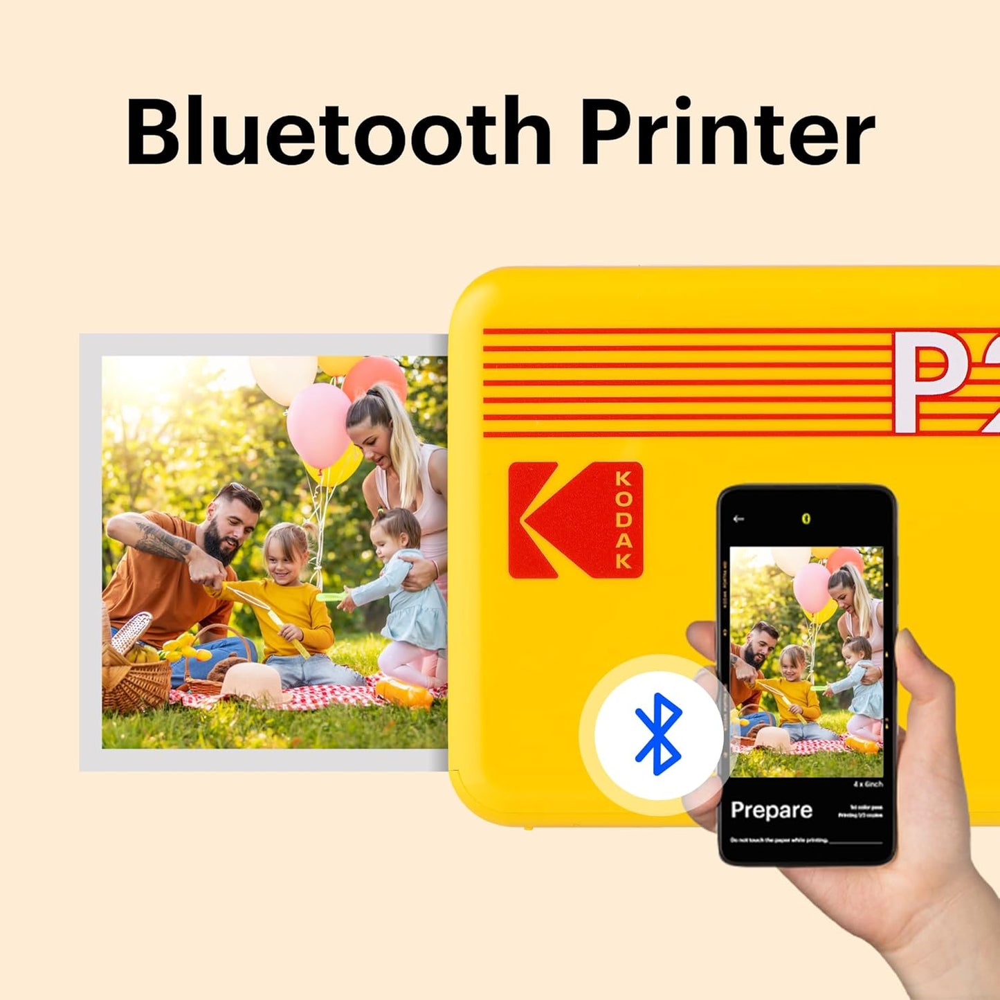 Mini Retro Photo Printer: 68 Sheet Bundle