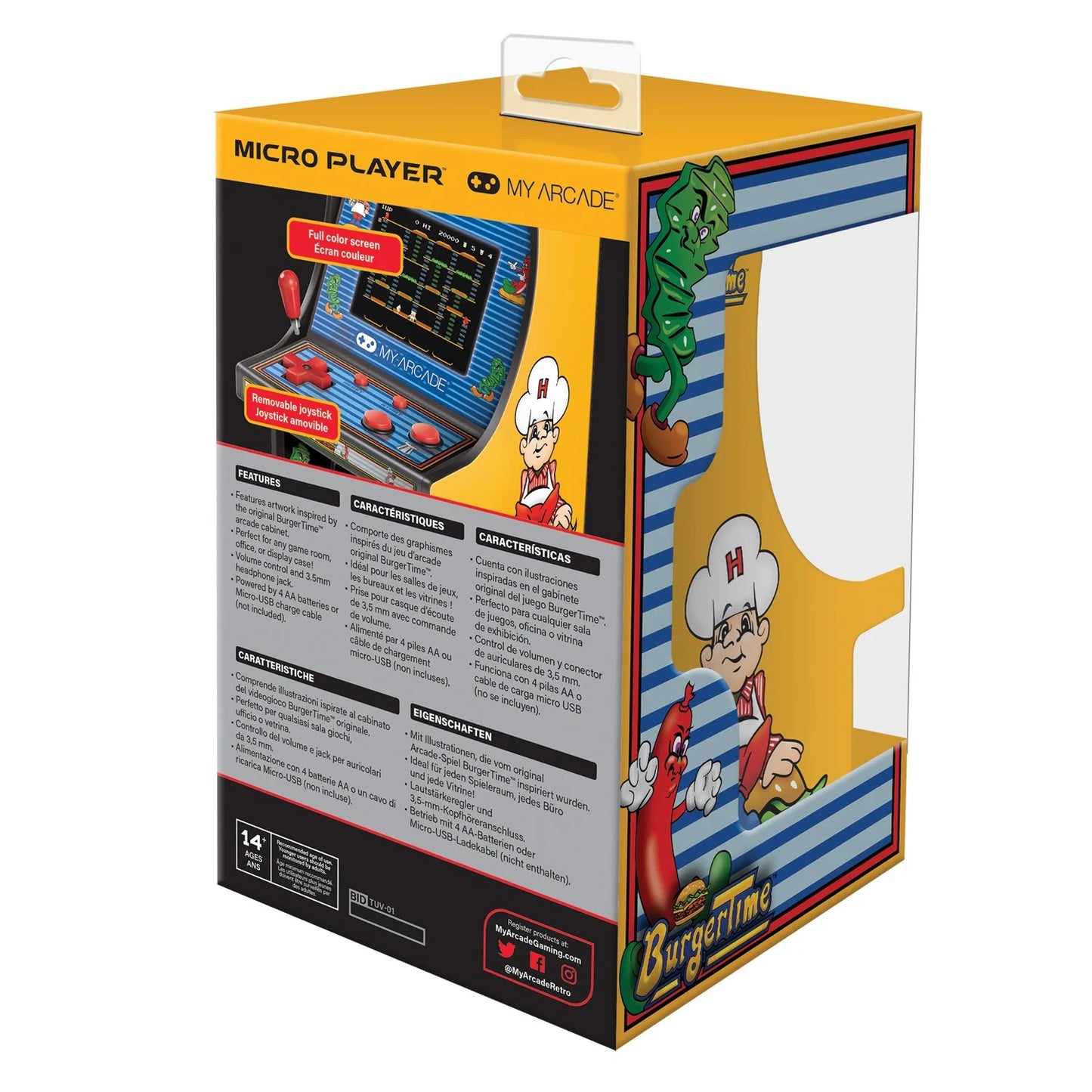 6" Retro Burgertime Micro Arcade