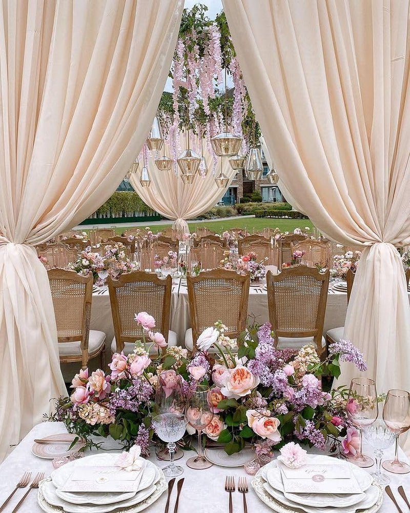 10Ft X 8Ft Champagne Backdrop Curtains for Parties Deep Champagne Backdrop Drape for Birthday Wedding 2 Panels 5Ft X 8Ft