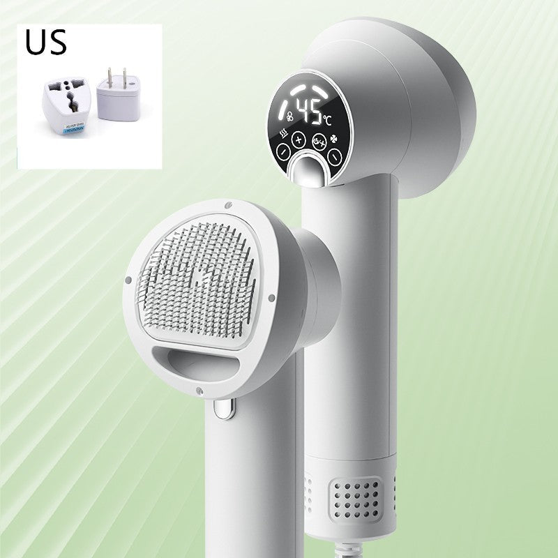 Smart Pet Hair Dryer - Silent Grooming Blow Dryer with Comb for Dogs & Cats (Safe & Gentle)