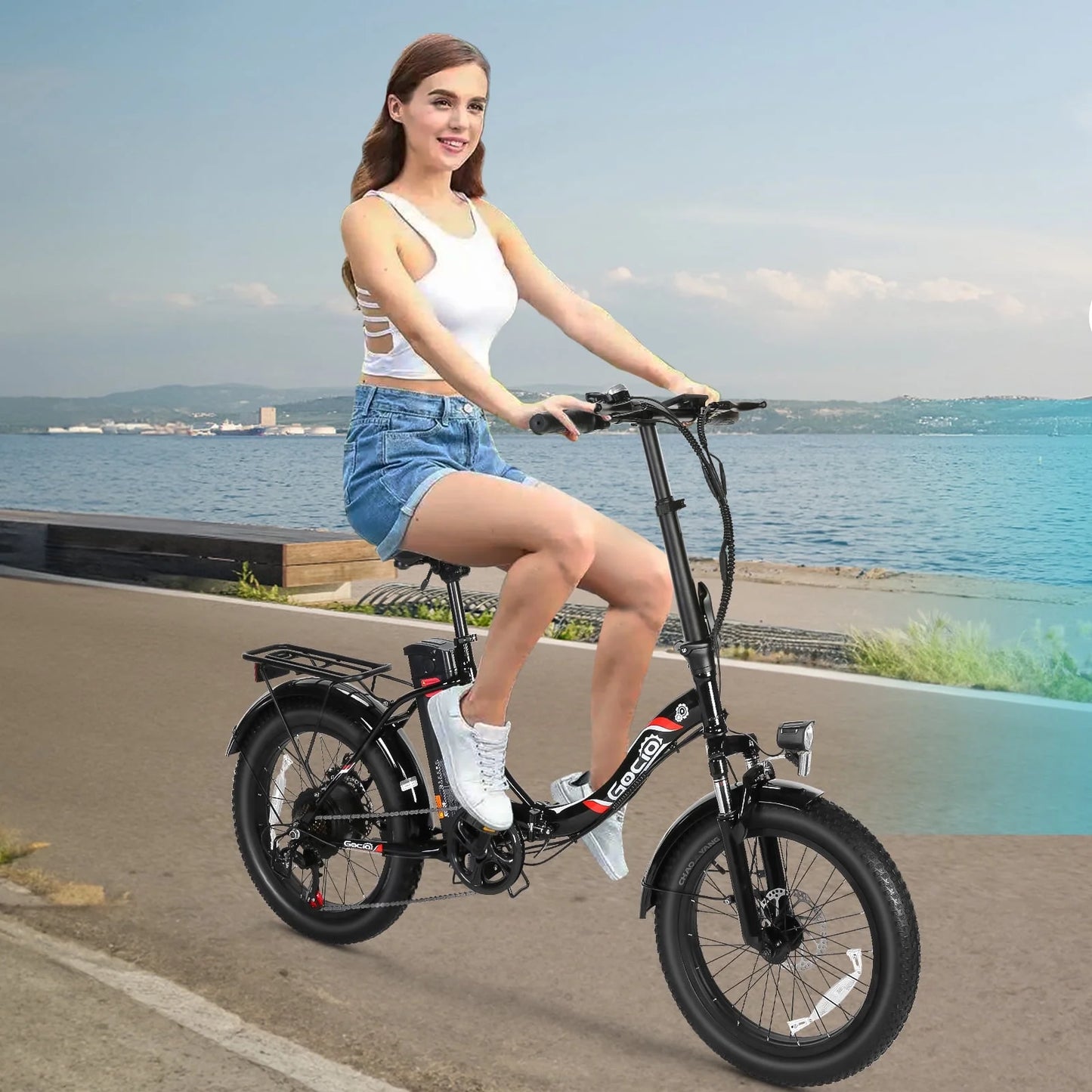 500W Fat Tire Electric Bike: 48V 10.4Ah, 20" Foldable