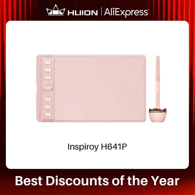 Inspiroy 2 S H641P Graphics Tablets 6.3X3.9 Inch Digital Drawing Pen Tablet 6 Express Keys Support Android Mac Windows
