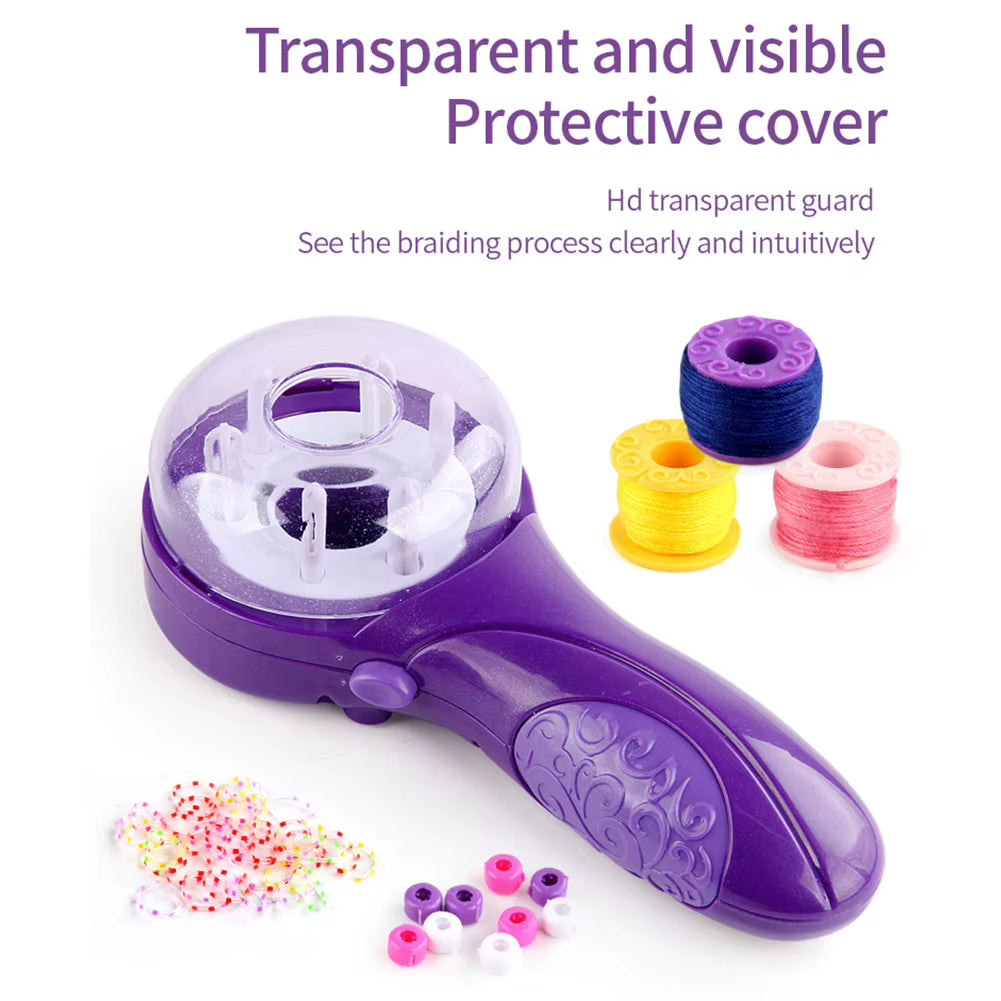 Hair Braider Machine Automatic Hair Braider with Hair Hook Rubber Band Twister Hairstyle Tools Kit for Teen Girls