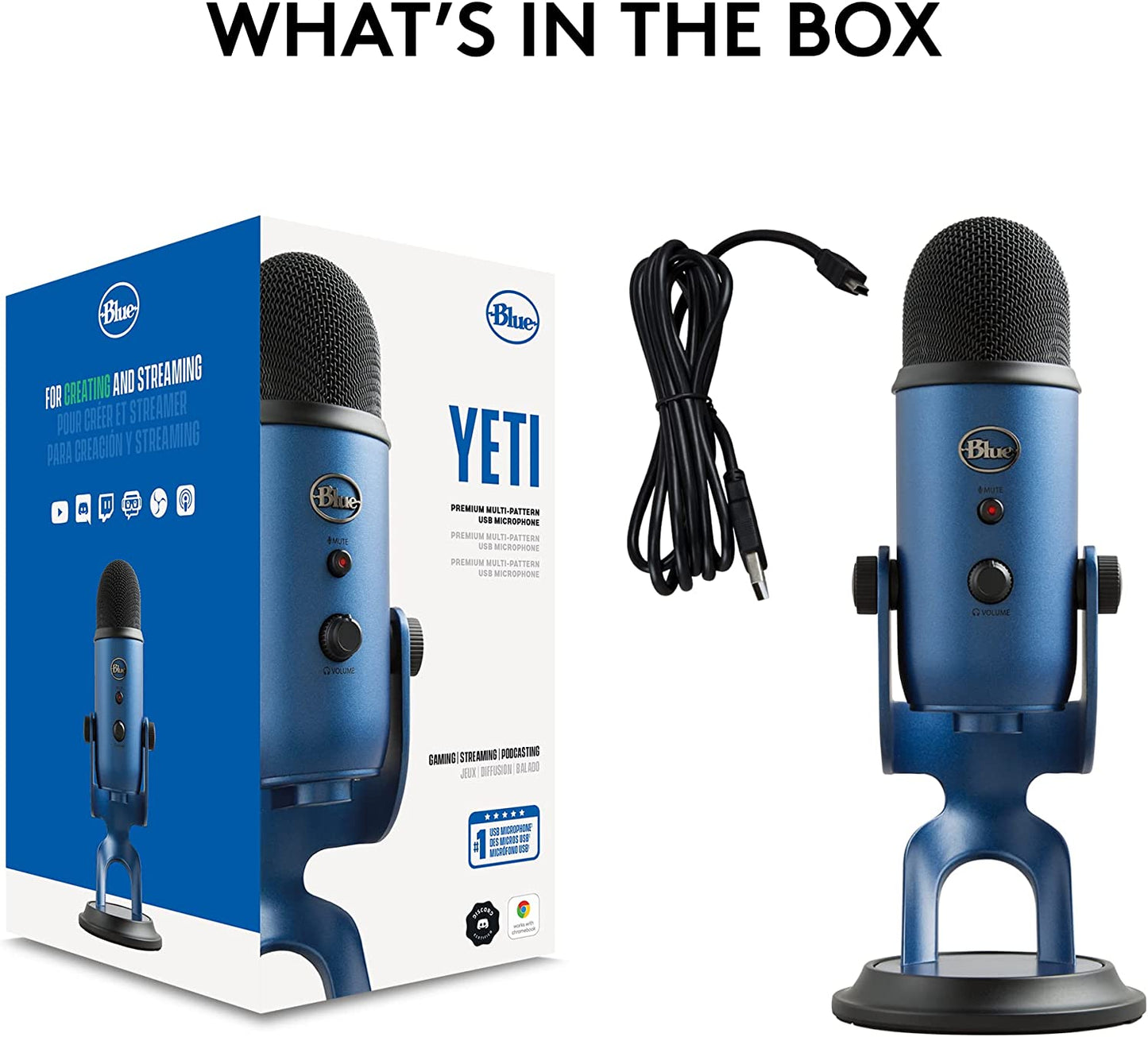 Logitech Yeti USB Microphone: Studio Sound for Gaming, Streaming & More