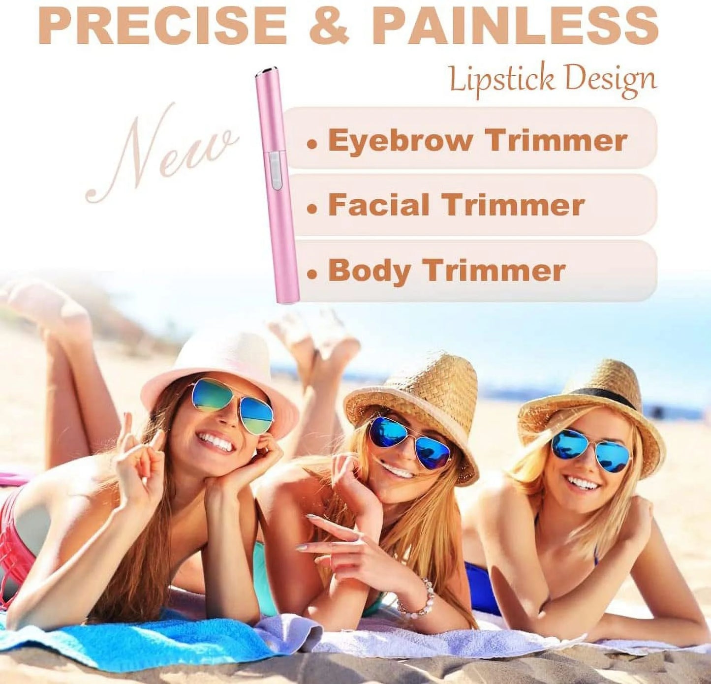 Eyebrow Hair Trimmer, Women Electric Hair Remover Eyebrow Shaper Portable Facial Hair Razor, Gift for Women