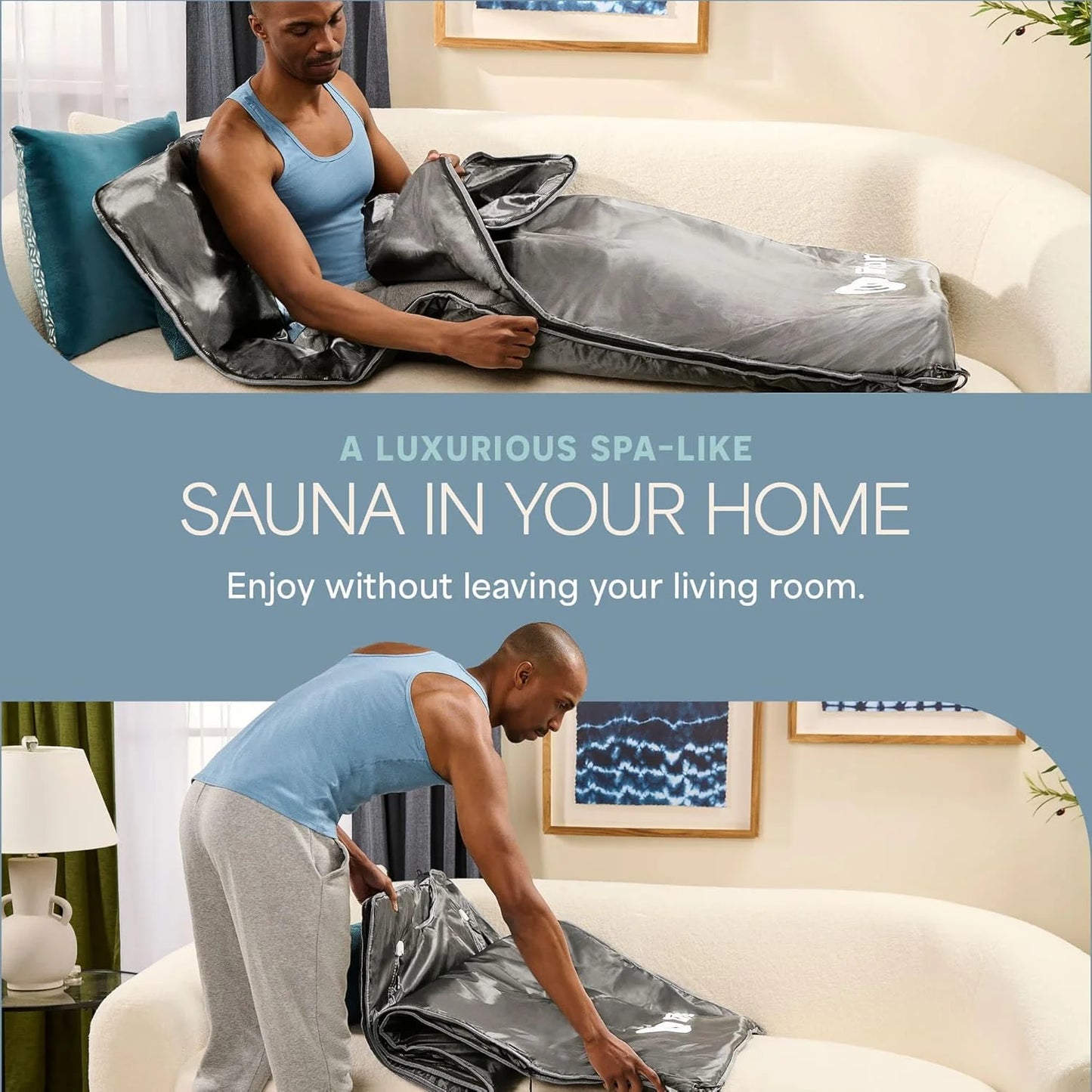 Bioremedy Far-Infrared Sauna Blanket, Portable Heat Wrap for Relaxation - Gray