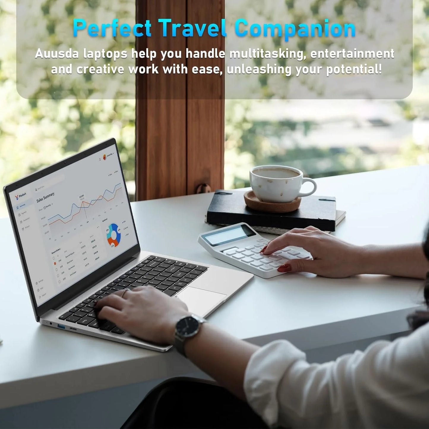 14.1 Inch Lightweight Business Laptop Computer Windows 11 Pro Office 2024 6GB RAM 512GB SSD FHD IPS Display Intel Celeron N4000 for Student, Home Office, Business (Silver)
