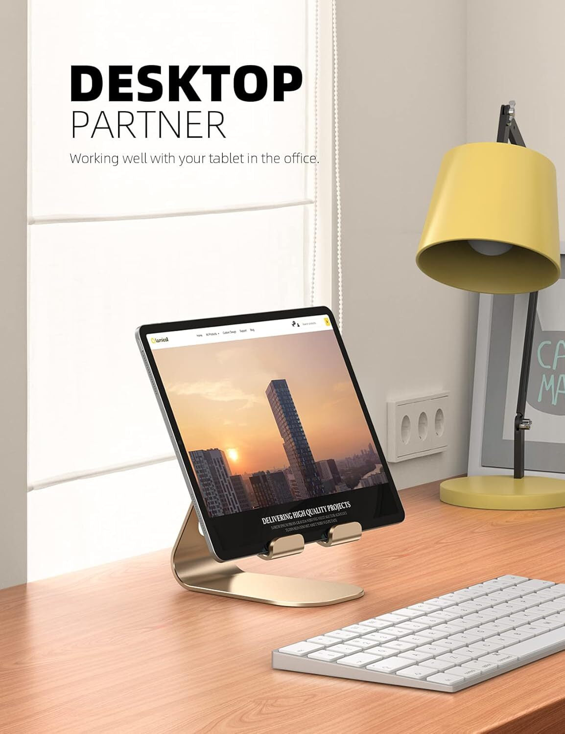 Lamicall Tablet Stand Adjustable, Tablet Stand : Desktop Stand Holder Dock