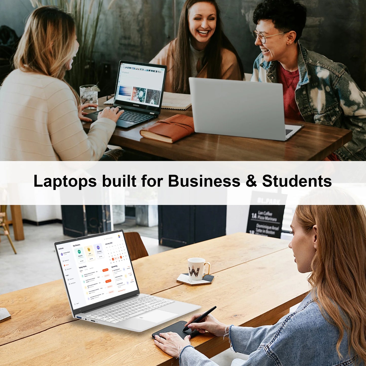 15.6 Inch 1080P FHD Laptop Computer 16GB RAM 512GB SSD with 4 Core Intel Celeron N5095, Fingerprint, Backlit Keyboard, Windows 11 Pro