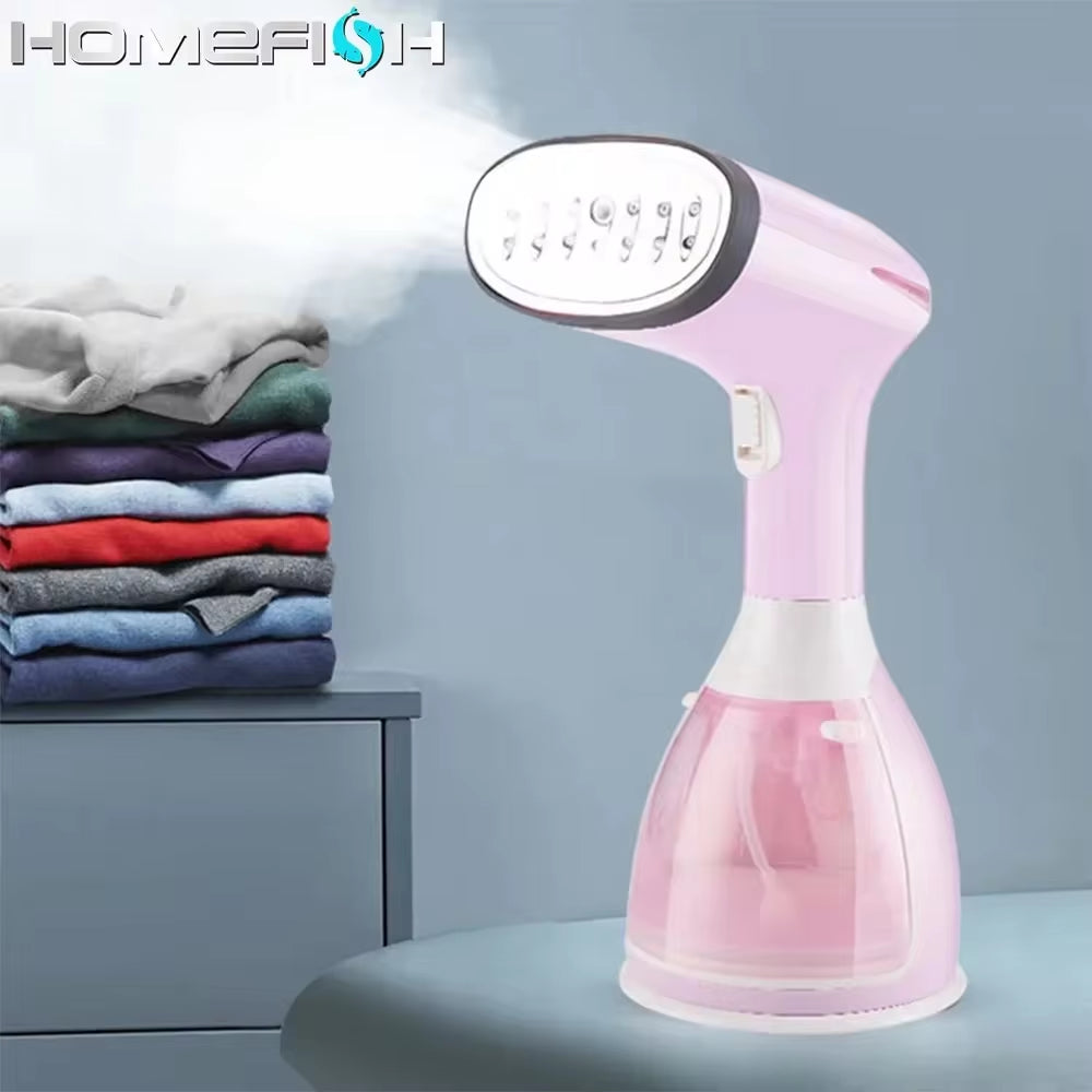 Powerful 1500W Handheld Fabric Steamer: 20 Second Heat-Up, 7 Holes, 280ml