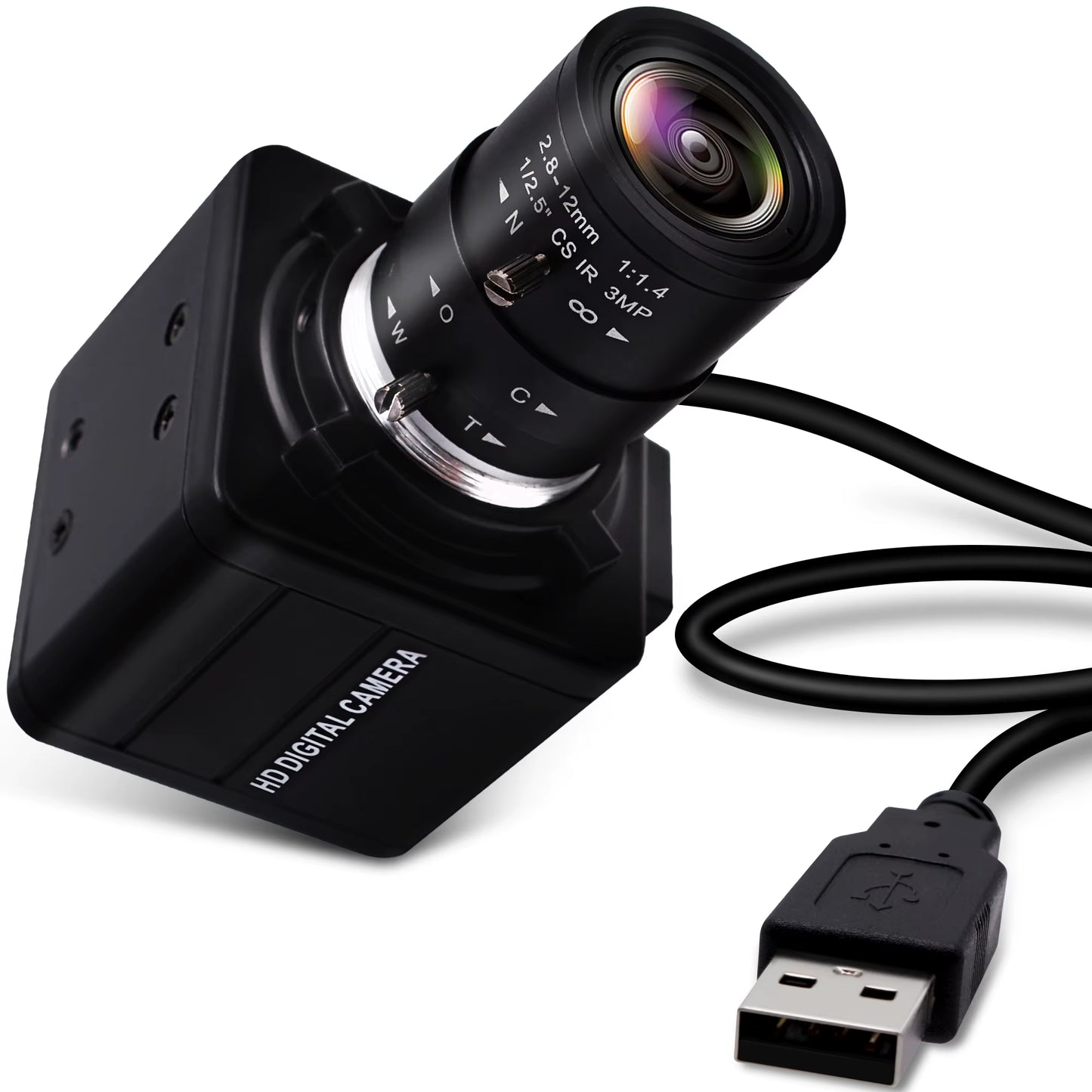 16MP Webcam 4656X3496 Ultra HD Web Camera IMX298 UVC 10X Zoom Mini USB Camera for Industrial Inspection, Photograph,Security