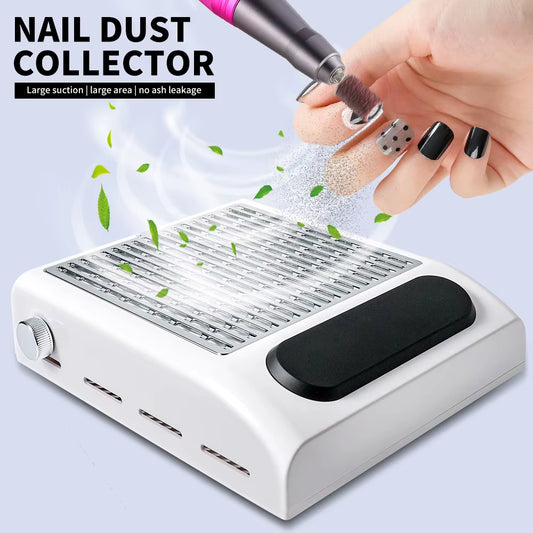 Nail Dust Collector Compact Vacuum Fan Dust Collector for Beginner with Reusable Filter Powerful Dust Suction Machine Manicure