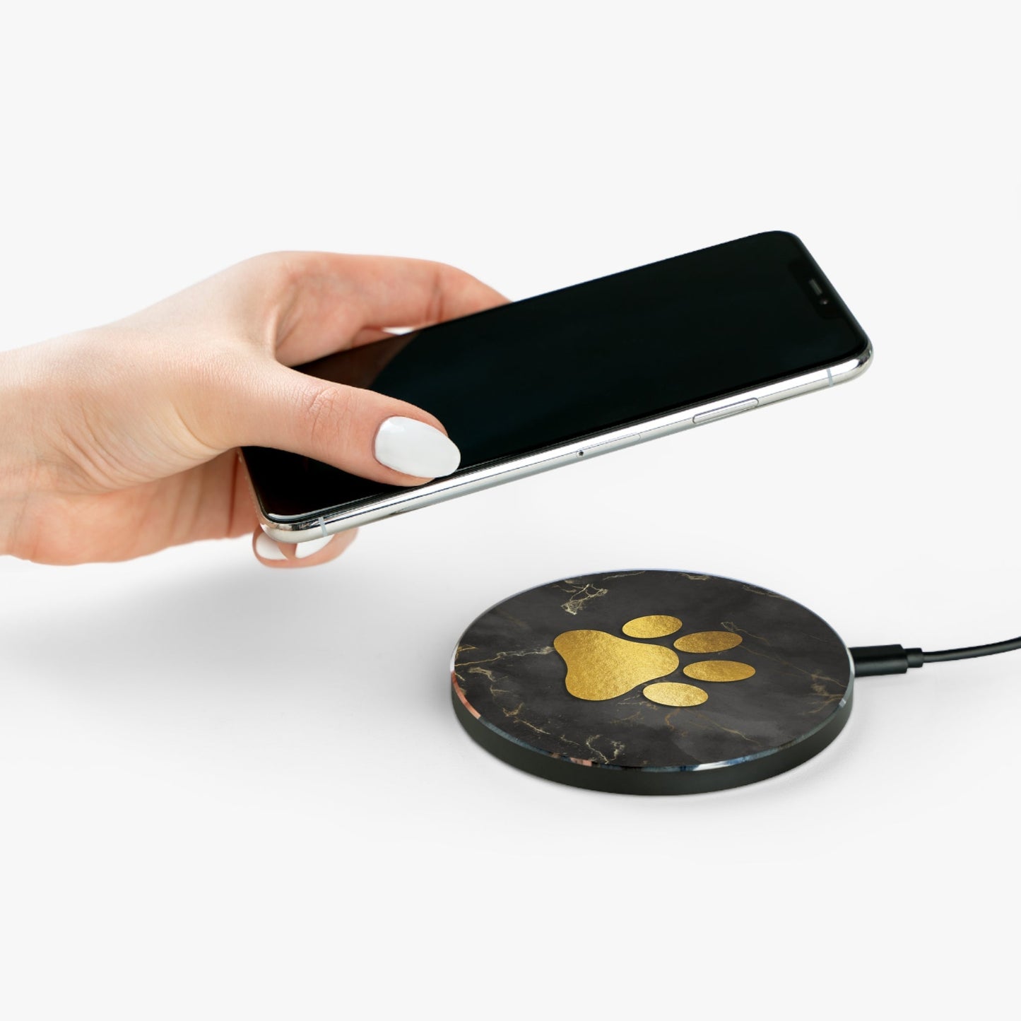 Gold Paw Wireless Charger - Fast Charging Portable Power Pad