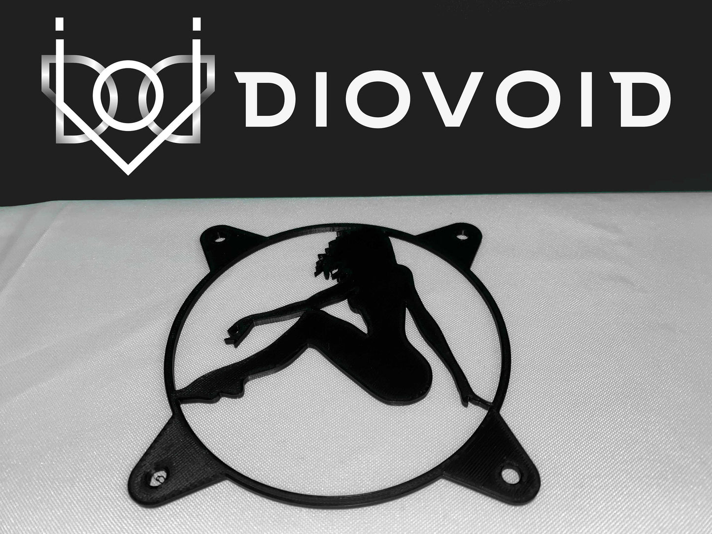 Sexy Girl Silhouette Okay Computer Fan Grill Shroud Cover 120Mm 140Mm