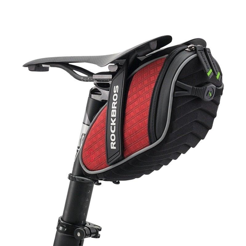 Waterproof Bike Seat Bag – 3D Shell Saddle Pack, Reflective Strap, Taillight Hook, Large Capacity, Easy Install for Mountain & Road Bikes