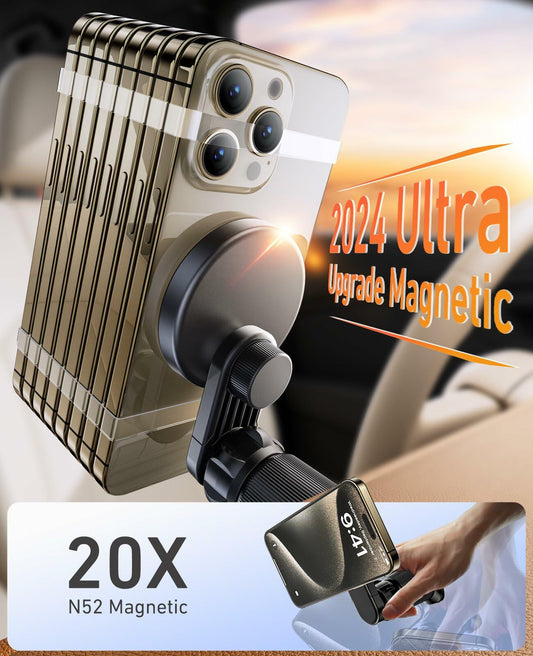 NIYEVN MagSafe Car Mount - 20 Magnets, 360° Rotation Air Vent Holder