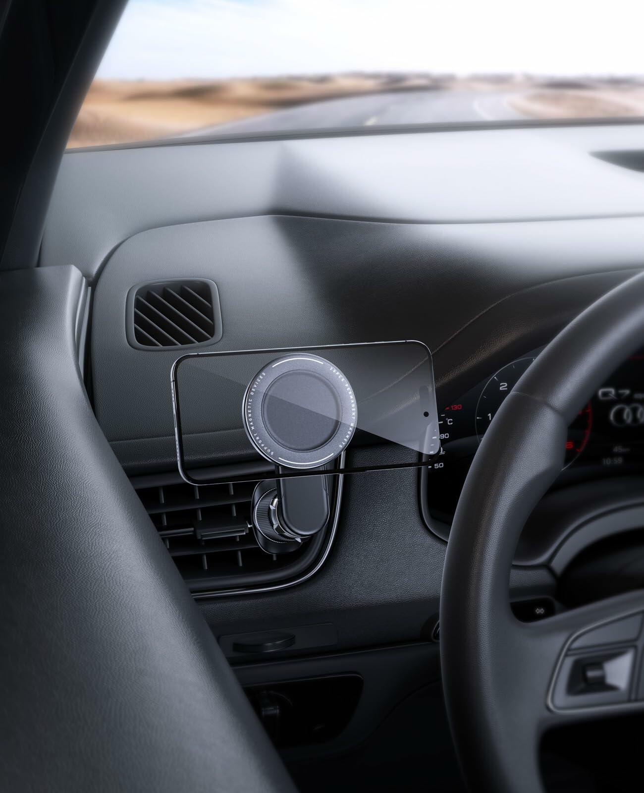 NIYEVN MagSafe Car Mount - 20 Magnets, 360° Rotation Air Vent Holder