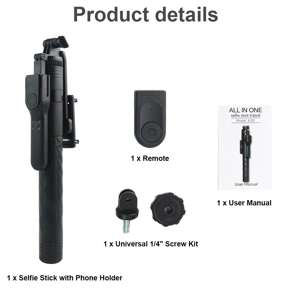 68" Professional Cell Phone Holder + Camera Tripod Stand Remote Selfie Stick US