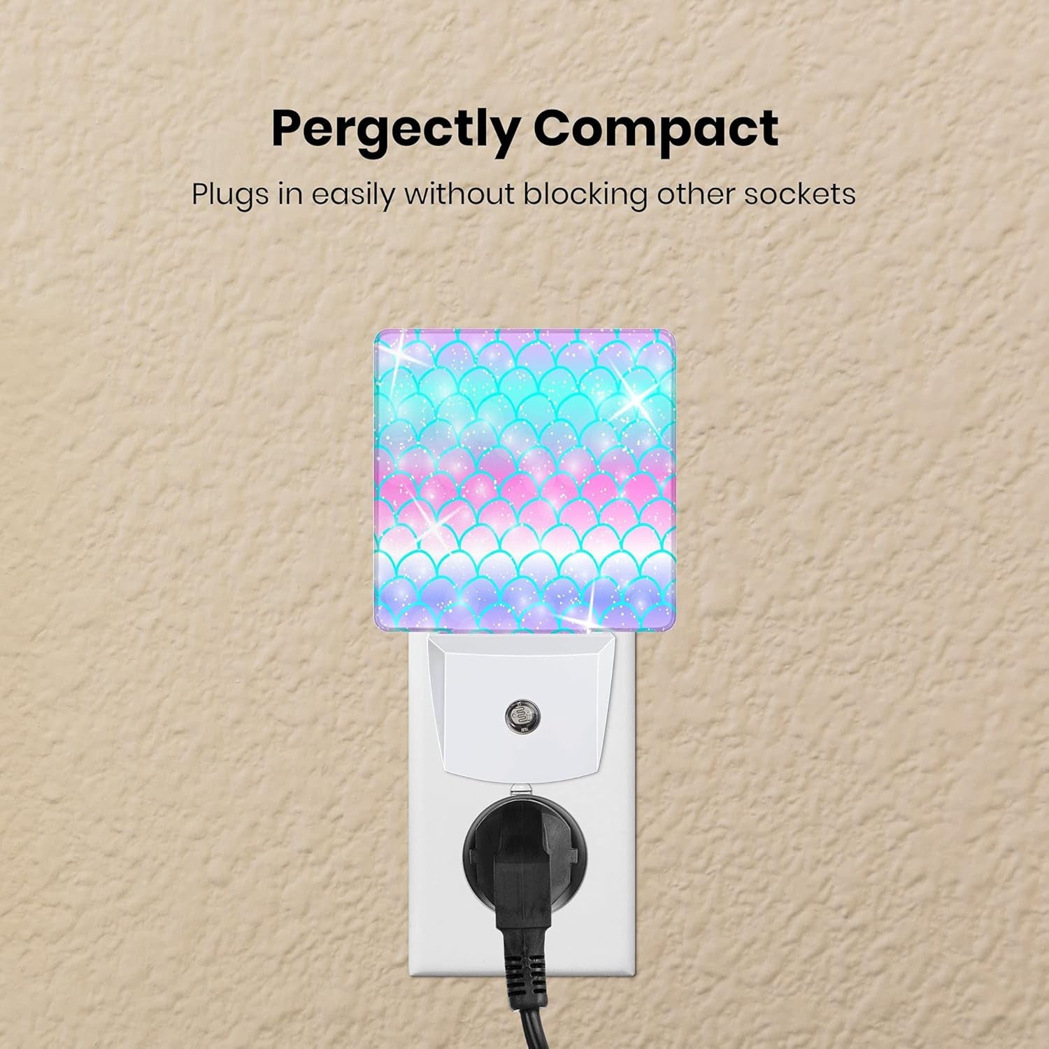 Night Light Plug-In Dusk to Dawn Smart Sensor White Led Nightlight for Bedroom Bathroom Kitchen Hallway Stairs Energy Efficient Decor Desk Lamp