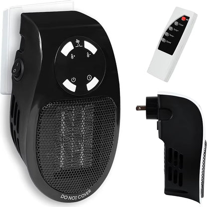 Eco Plug in Electric Heater Wall Outlet Space Heater with Energy Efficient Low Noise Room Heater Portable Heaters for Indoor Use