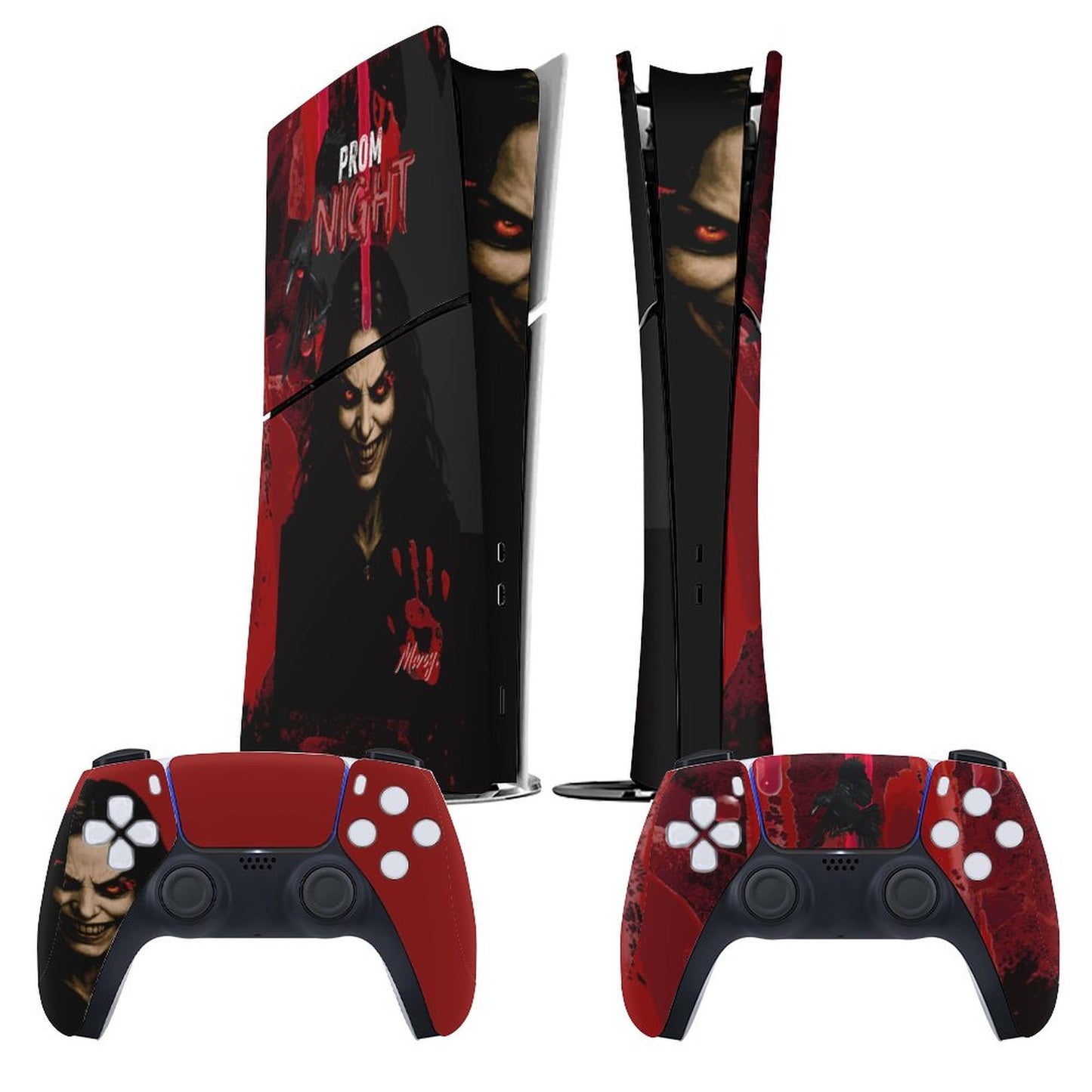 Console Skin Kit – Queen of the Scream – Compatible with PlayStation 5 Slim Digital Edition