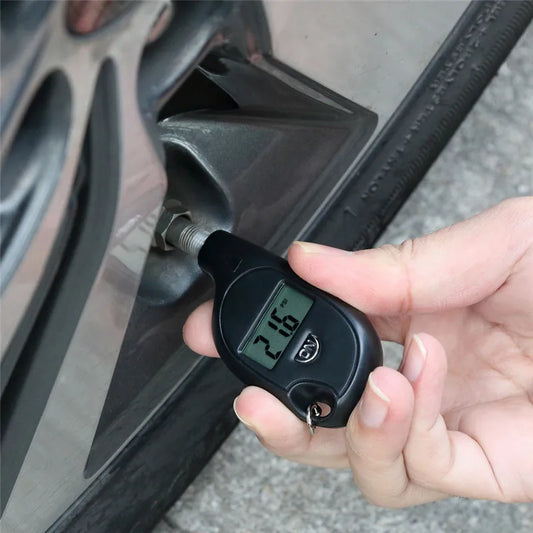 Mini LCD Digital Tire Pressure Gauge TPMS Tools Car Bike Motor Tyre Pressure Tester Air Pressure Checker Adapter