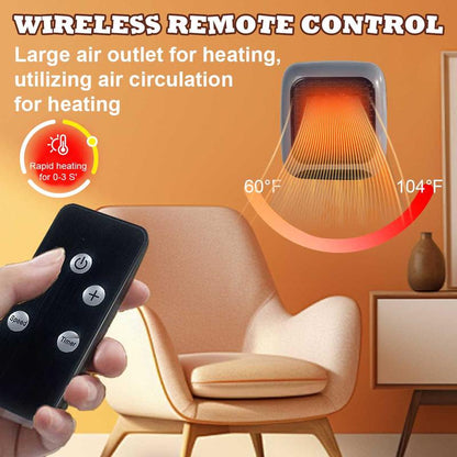 Heater Wall Outlet Small Space Heater with Adjustable Thermostat, Programmable 12-Hour Timer, Auto Shut off - Quiet, Space-Saving, Ceramic