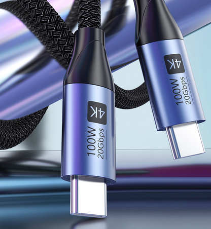 USB-C to USB-C Charging Cable – 100W High-Speed Data Transfer