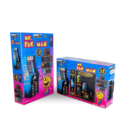 Ms. PAC - MAN Classic SE Arcade Machine – 4 - Foot Cabinet, 13 Classic Video Games, 15.6” IPS Display, Easy Assembly, Perfect for at - Home Gaming